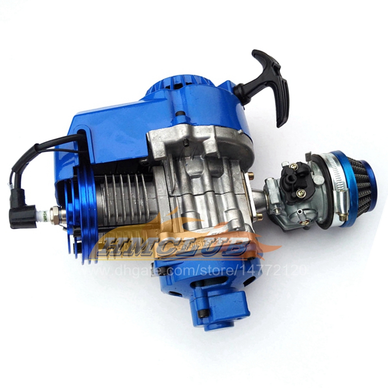 49cc 2 Temps Moto Pull Start Moteur Transmission Moteur Filtre À Air Mini Poche Dirt Pit Bike ATV Quad 4 Roues MFD19