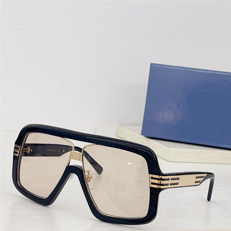 Okulary przeciwsłoneczne mody 0900s kwadratowy rama awangardowa slajdek w stylu wybieg