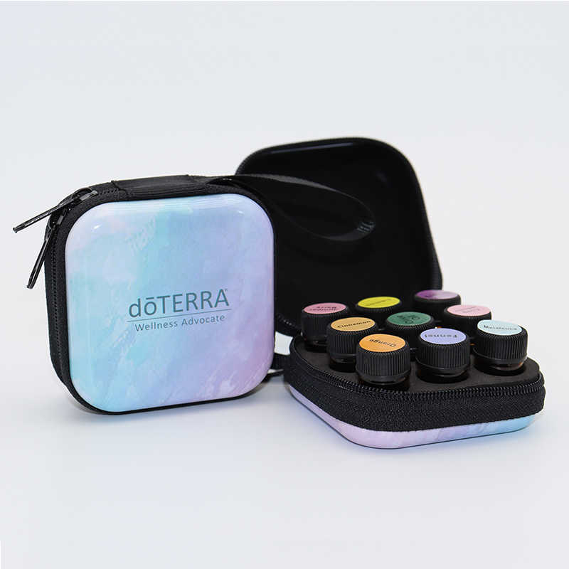 Storage Bags Tinplate Essential Oil Case for DoTERRA Sample Travle Bag 1ml 2ml 7Slots 9 Slots Essential Oil Storage Case Zipper Organizer Bag Y2302