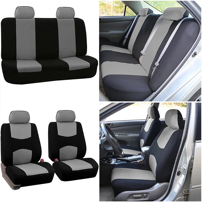 Universal Car Seat Cover Unique Flat Cloth Fabric with 2mm foam padding Set Compatible With Fashion Car Accessories