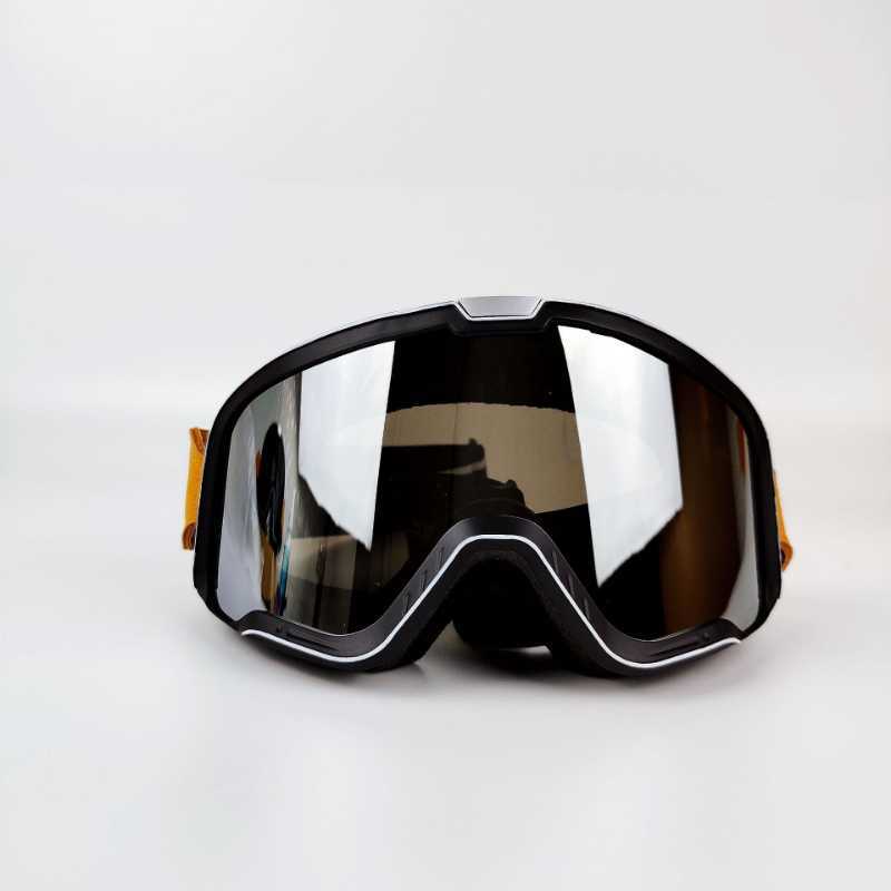 Lunettes de sécurité Lunettes de moto Lunettes de motocross Lunettes de soleil de ski ATV rétro Ceinture antidérapante Anti-UV Cafe Racer Chopper Cyclisme Racing