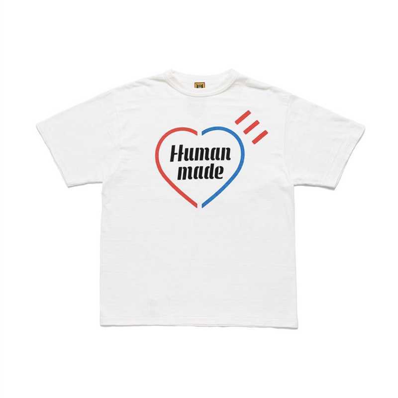 T-shirts pour hommes Bonne qualité 2022SS Human Made Mode T-shirt Hommes 1 1 Lettre d'amour colorée Slub Coton Femmes T-shirt Human Made Hommes Vêtements