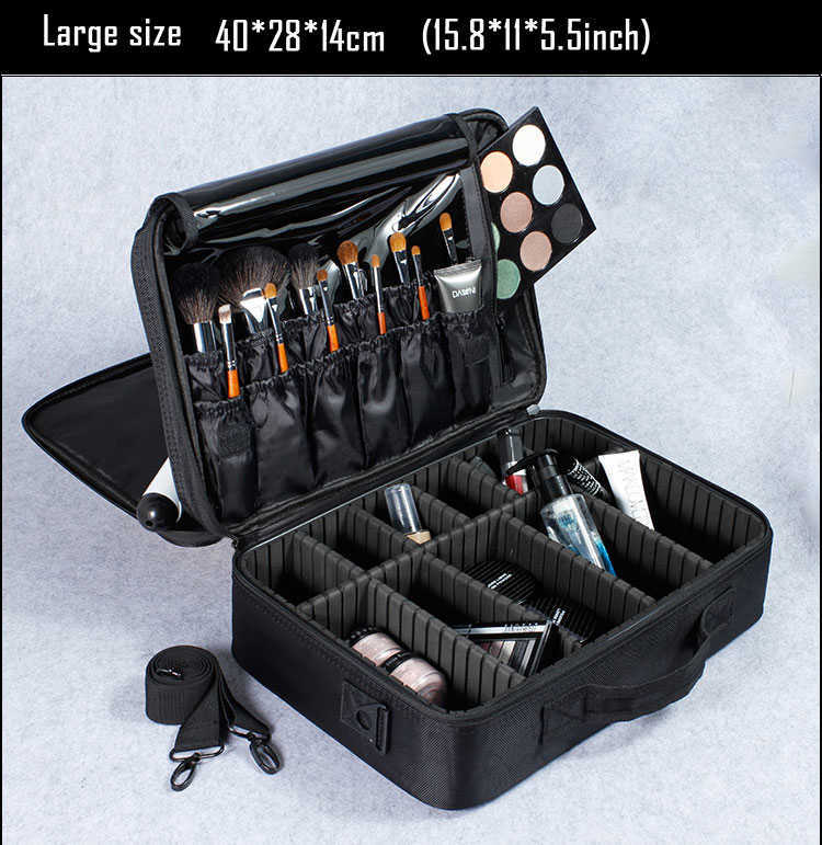 Cosmétique Organisateur Sacs De Rangement 2023 Nouveau Maquillage Cas Étanche Oxford Tissu Grande Capacité Sac De Voyage Tatouage Esthéticienne Valises Y2302