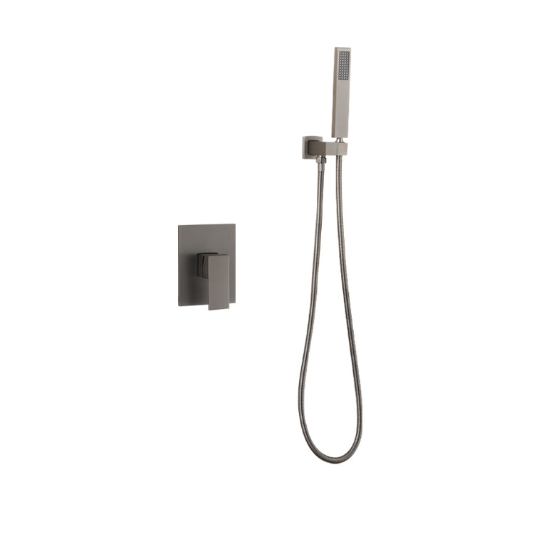 Douche de salle de bains en cuivre dans la douche murale, ensemble complet de douche sombre, vente en gros