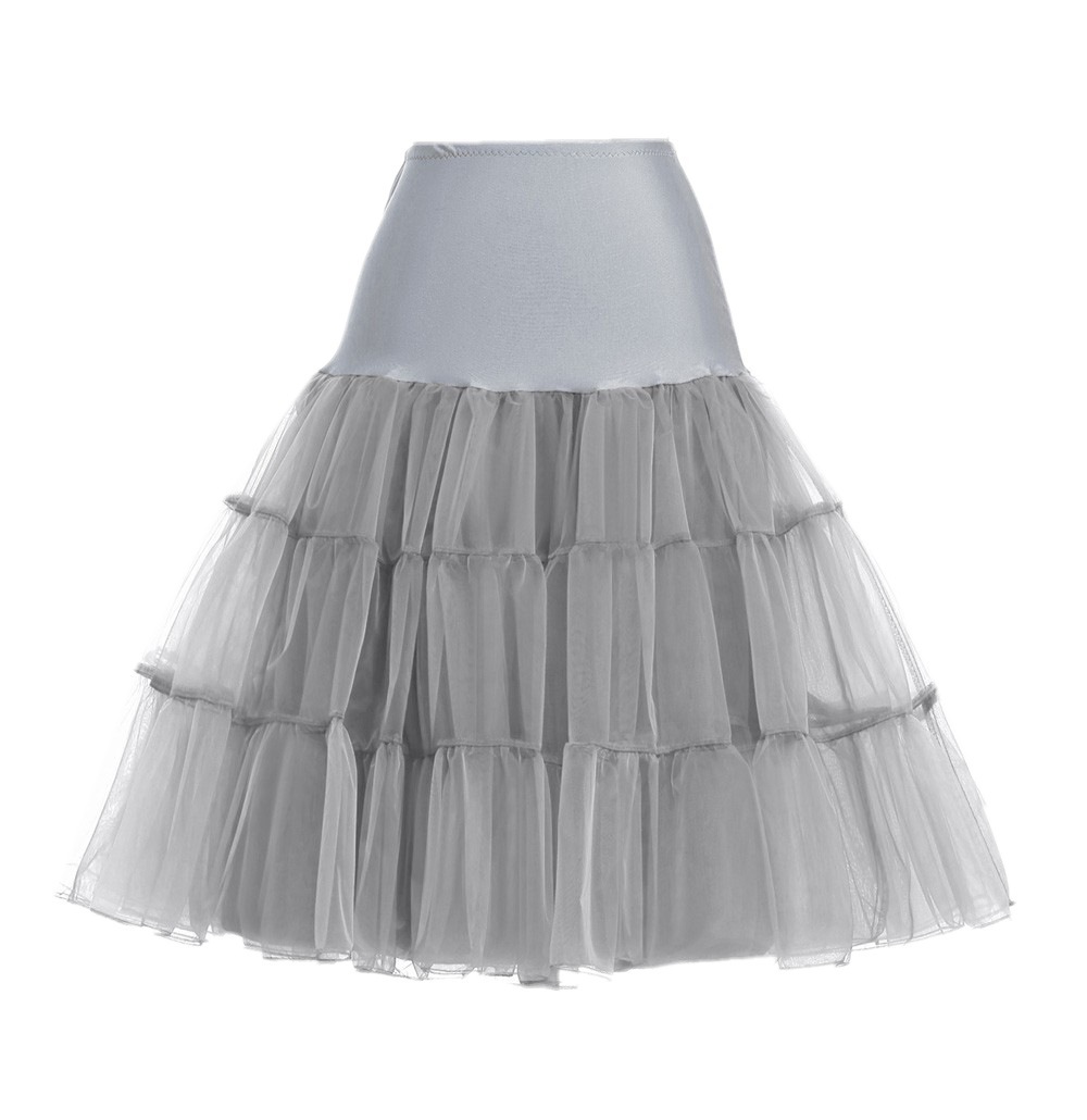 Spring Cosplay Petticoat Woman underskirt 65 cm knälängd Korta 3 lager Puffy Organza Evening Tutu