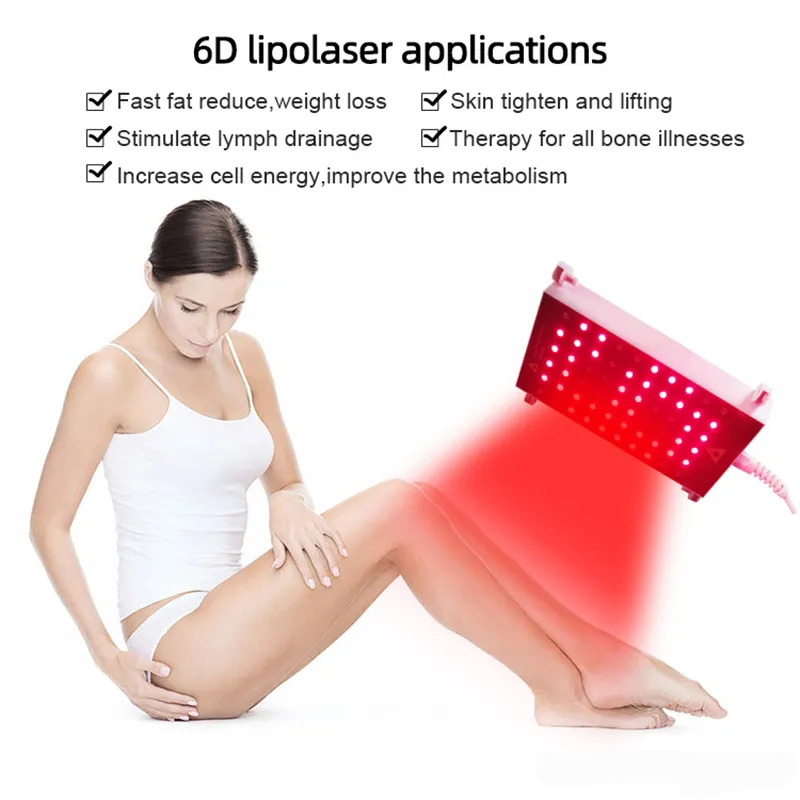 Профессиональный диод Lipo Laser Потеря веса для похудения Lipolaser Machine для жира. Домашний салон Используйте косметическое оборудование не инвазивное 12 прокладки