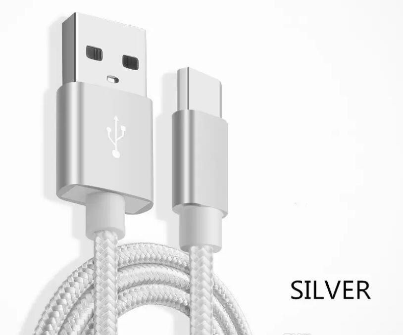 Тип C Nylon Brained Micro USB -кабели заряжая синхронизацию данных долгосрочной зарядной зарядной шнур 1 м 3 фута 2M 6 футов 3M 10 футов для смартфона Android V8