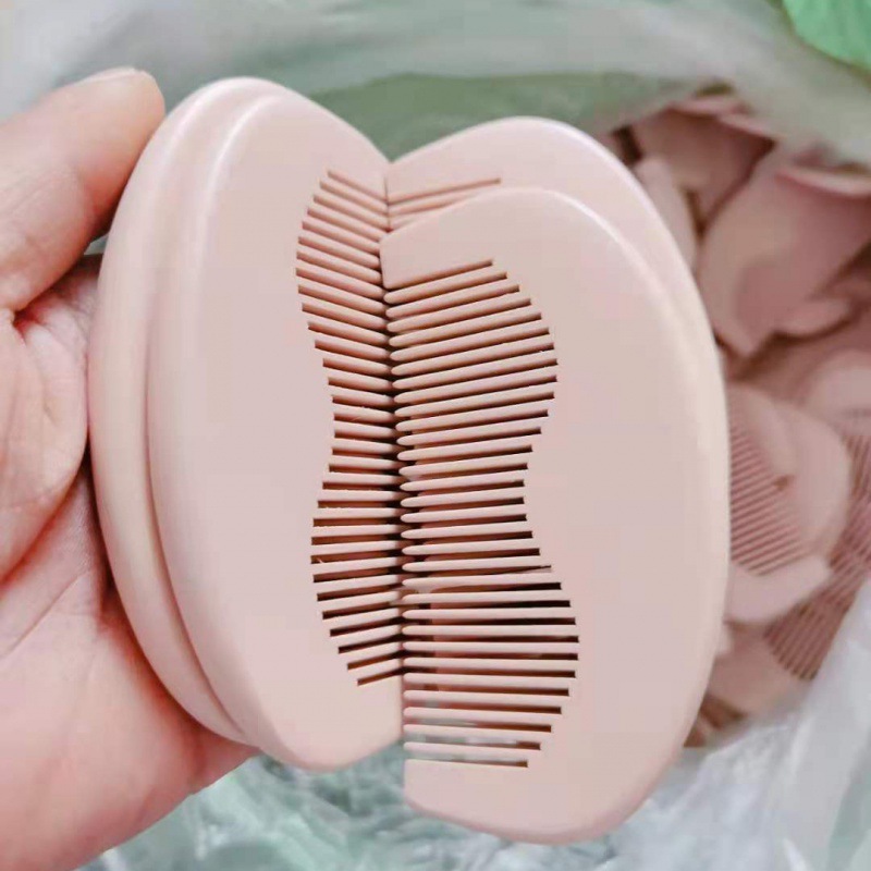 الموضة والعلامة التجارية البسيطة الوردي Mini Beauty Hair Wood Comb Combes Tool Pocket Makeup Tool