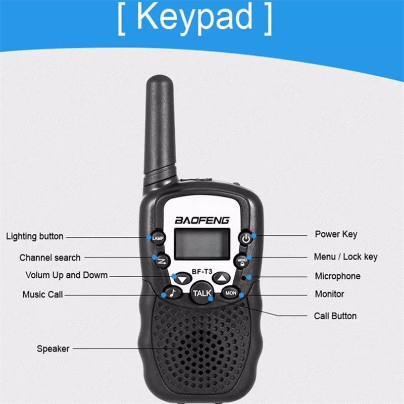 Nieuwe Baofeng BF-T3 PMR446 Walkie Talkie Beste cadeau voor kinderen Radio Handheld T3 Mini Wireless Two Way Radio Kids Toy Woki Toki 