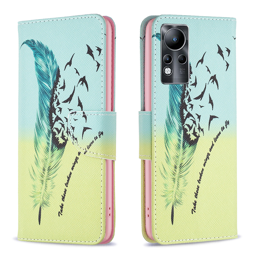 Infinix için Desen Kılıfları Sıcak 11 10 Oyun 11s 11t Not 11 Sıfır X Neo NFC X6811b Cüzdan Deri Telefon Funas Capa Case