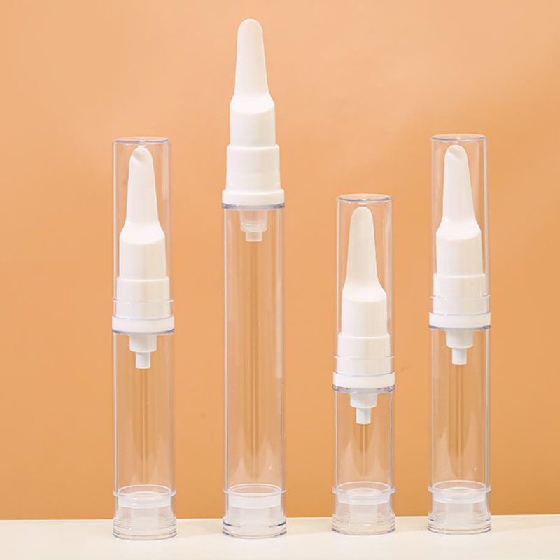 5ml 10ml 15ml Trasparente COME Lozione di plastica Sub-imbottigliamento con pompa a vuoto in PP Campione di siero Dividere Crema gli occhi Bottiglia senz'aria i viaggi