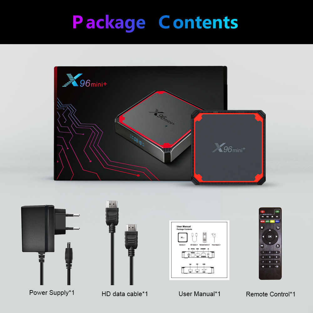 x96 Mini Plus Smart TV Box Android 9.0 AMLOGIC S905W4 QUAD CORE 3D 4Kメディアプレーヤー2.4G 5G WiFi Google Setトップボックス2GB 16GB