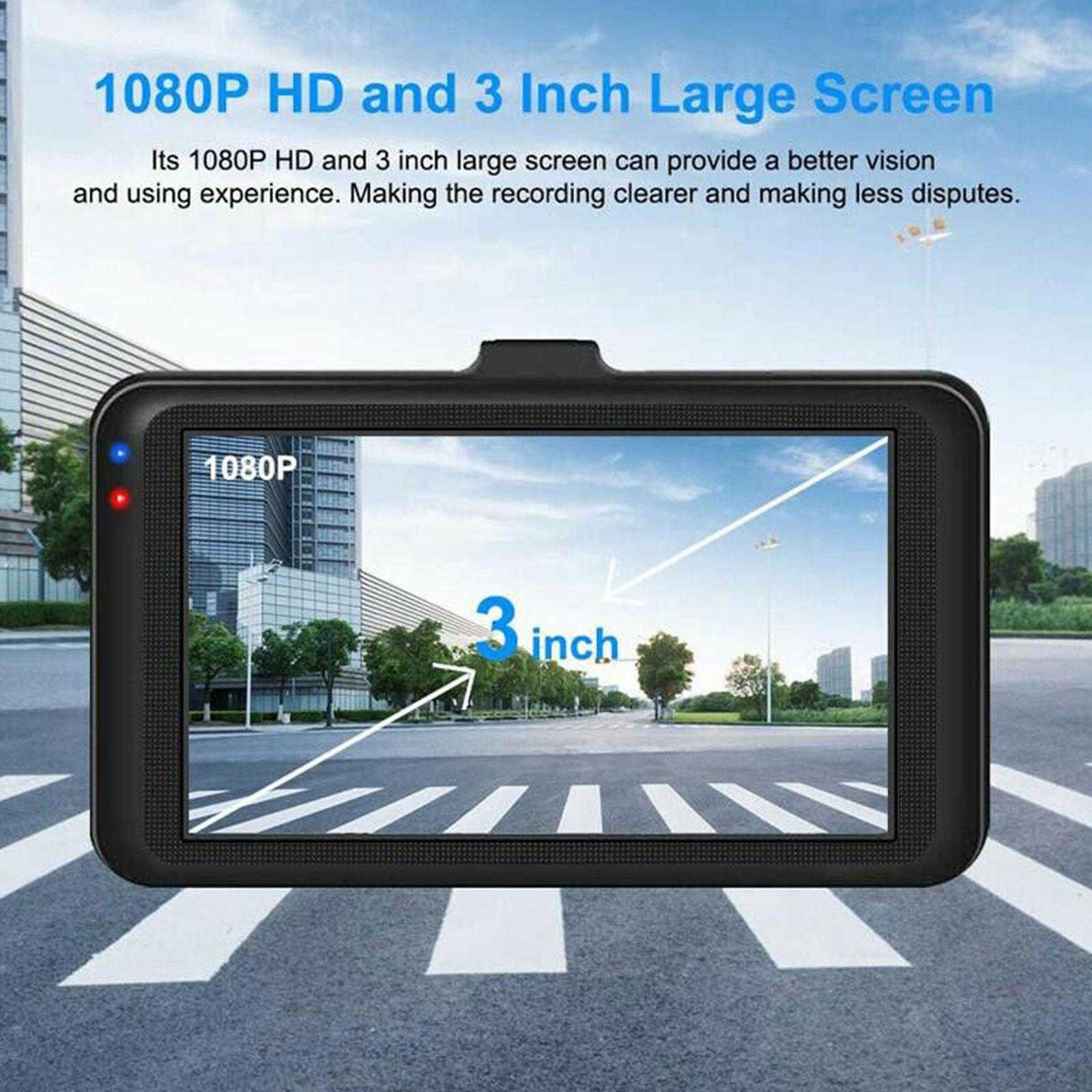 Aggiorna telecamera auto 1080P 3 Cal Driving Video Car Car DVR Loop Recorder visione notturna anteriore e posteriore Accessori g-sensor DVR auto