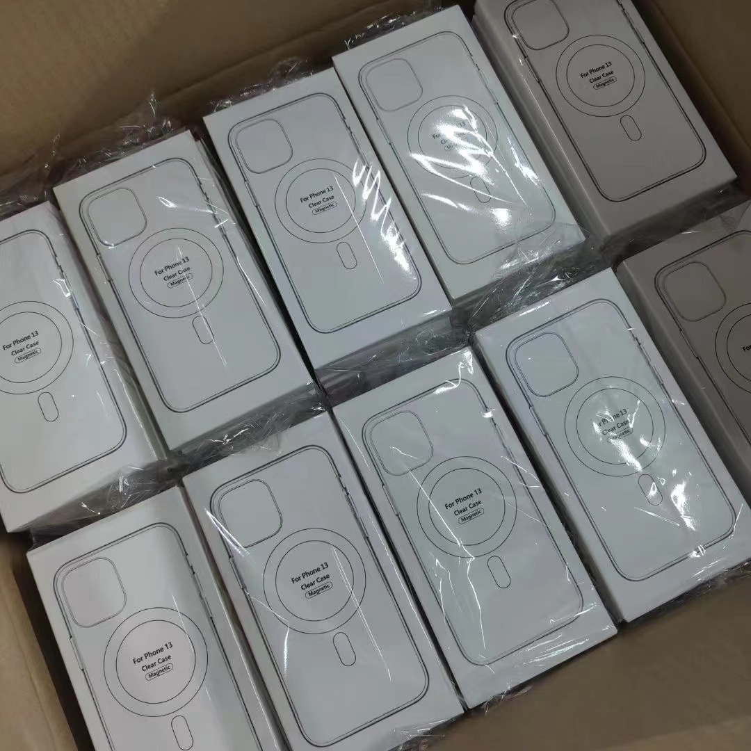 Магсоге телефона прозрачно прозрачные акриловые магнитные амортизирующие чехлы для iPhone 14 13 12 11 Pro Max Mini XR XS x 8 7 Plus Совместимый Magsafe Charger