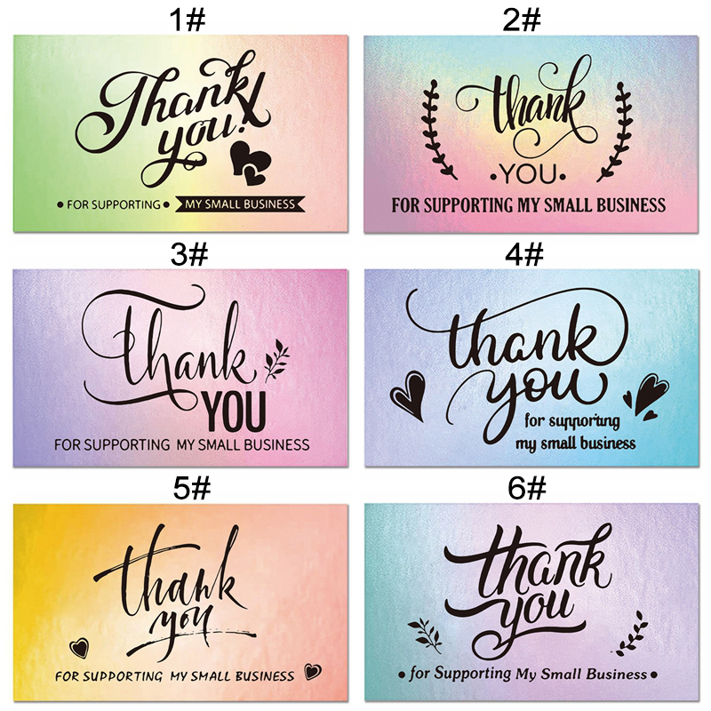 Thank You For Supporting My Small Business Card Store Sellers Gratitude Gift Laser Card Appreciation Cardstock Tarjeta De Visita De Agradecimiento