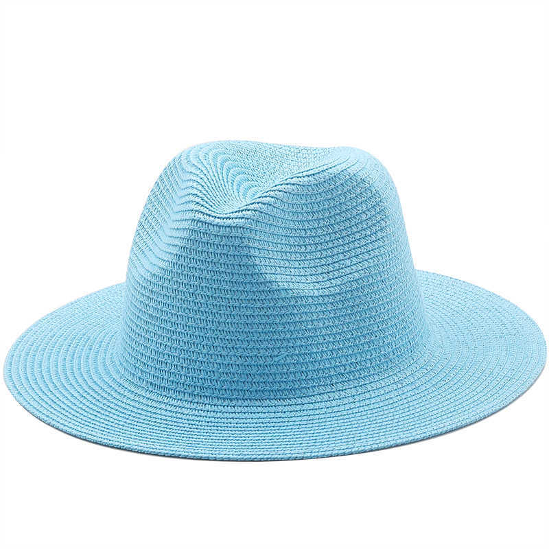 Wide Brim Hats Simple Girl Summer Panama Hats For Women Men Wide Brim Beach Jazz Hat Cooling Ladies fishing Sun Straw Hat G230227