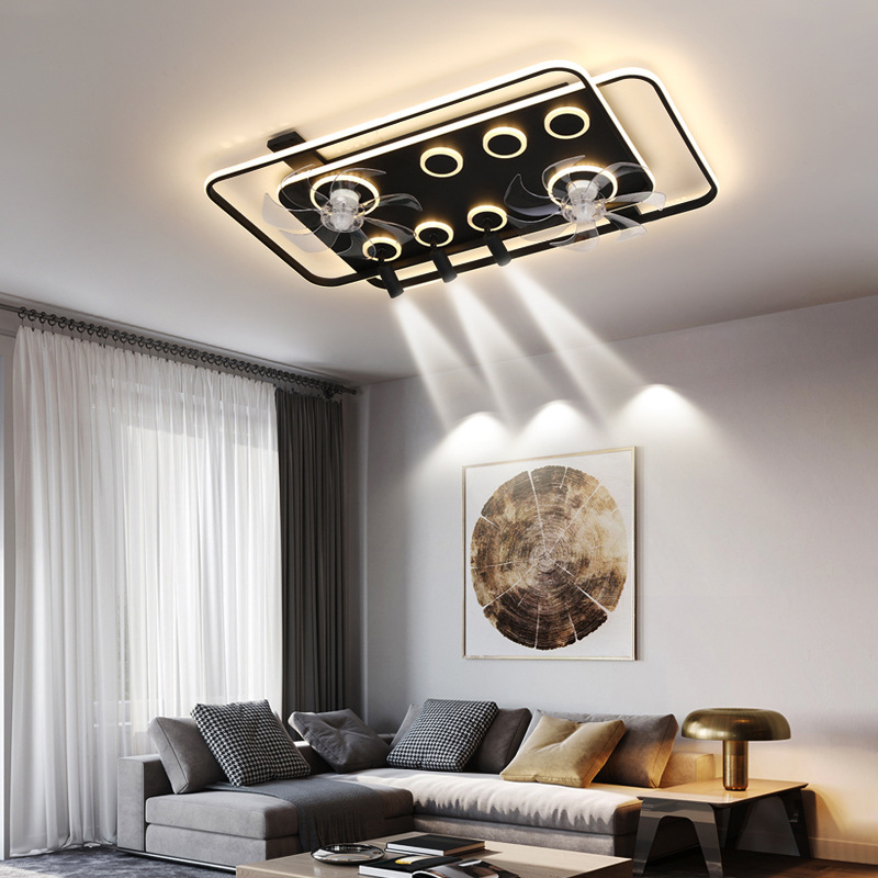 リビングルームの装飾ベッドルームの装飾は、照明付きの天井ファンの導かれていますリモートコントロールダイニングルーム天井ファンライト屋内照明天井ファンランプ