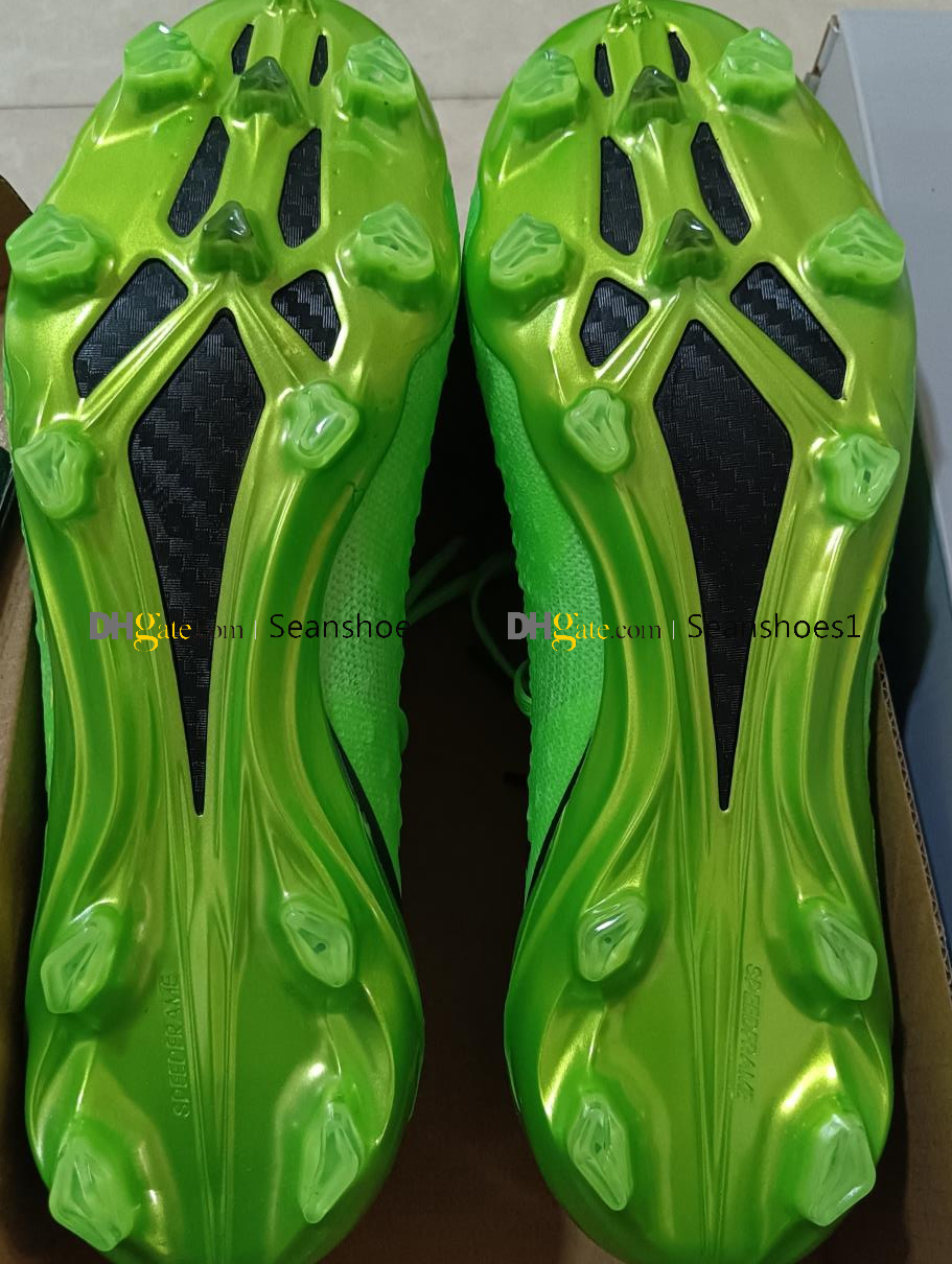 Подарочная сумка мужские футбольные сапоги x x speedportal.1 FG Mens Soccer Clits Angle Outdoor Белый зеленый черный апельсин -розовый мягкая кожа Тренировка Комфорта Spikes Soccer Shoes