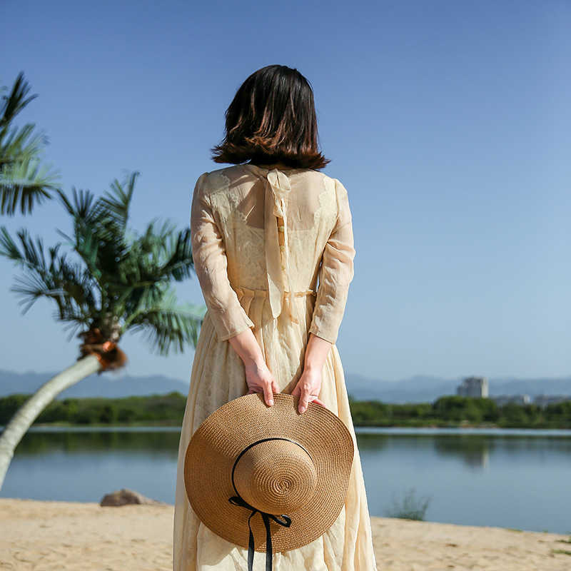 Sombreros de ala ancha Sombrero de paja de ala grande de verano Sombrero de ala ancha flexible Sombreros plegables de playa con lazo Sombreros nuevos para mujeres G230227