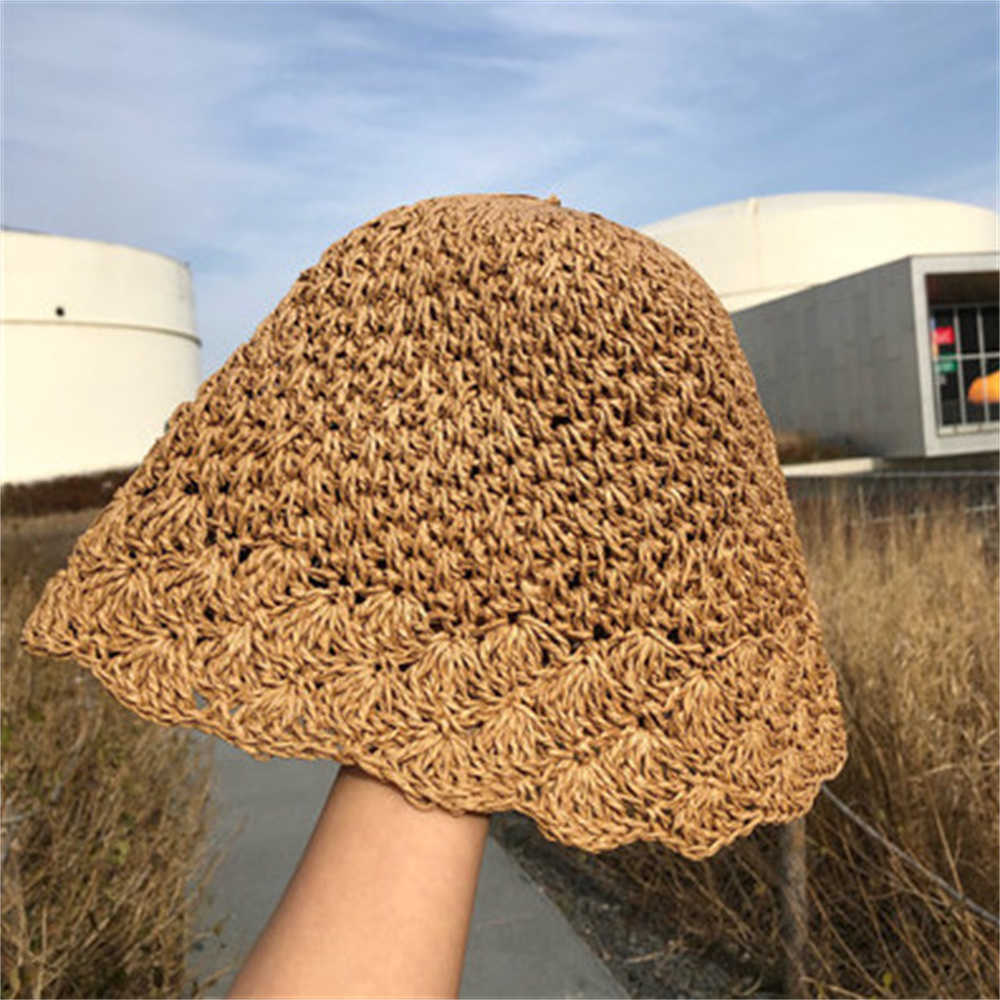 Wide Brim Hats Summer Straw Hat for Women Foldable Fisherman Sunscreen Hat Vacation Casual Holiday Women's Girls Fashion Bucket Beach Hat G230227