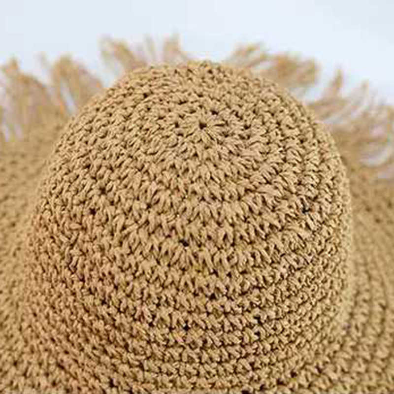 Geniş Memlu Şapkalar Yeni El Yapımı Kadınlar Saman Güneş Şapkaları Geniş Geniş Brim Gilrs Yüksek Kaliteli Raffia Panama Plajı Saman Güneş Kapakları Tatil G230227