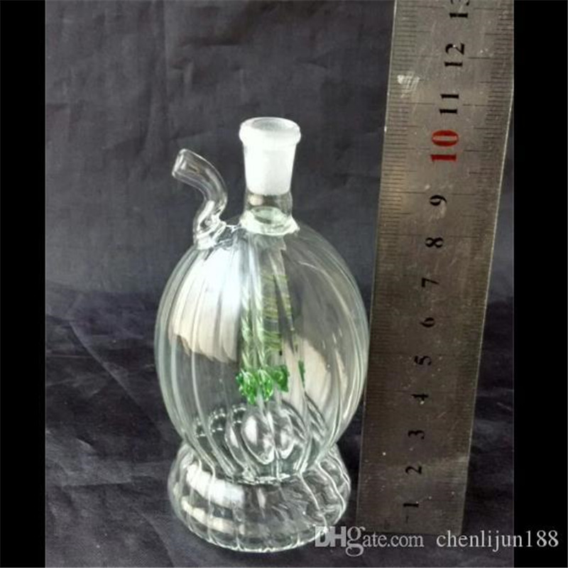 Round edge ribbed hoses Glass Water Pipe Smoking Pipes Percolator Glass Bongs Oil Burner Water Pipes Oil Rigs Smoking