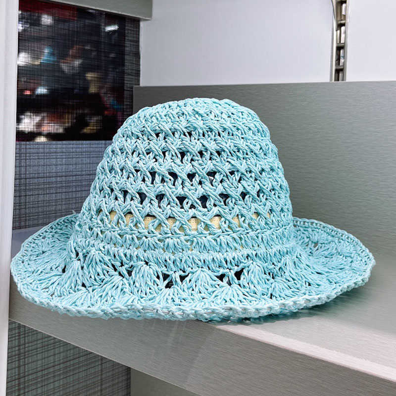 Chapeaux à large bord pliable à large bord Floppy Cloche chapeau de soleil en paille chapeau de plage d'été pour femmes fille G230227