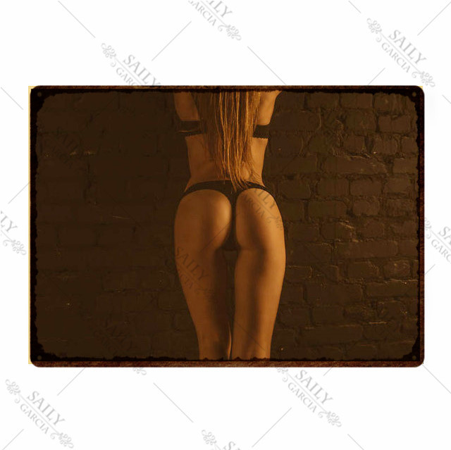 Hot Butt Sexy Girl Metall Blechschilder Big Ass Model Blechschild Poster Motivation Pub Bar Schild Männerhöhle Metall Wanddekoration Plaketten 30 x 20 cm W03