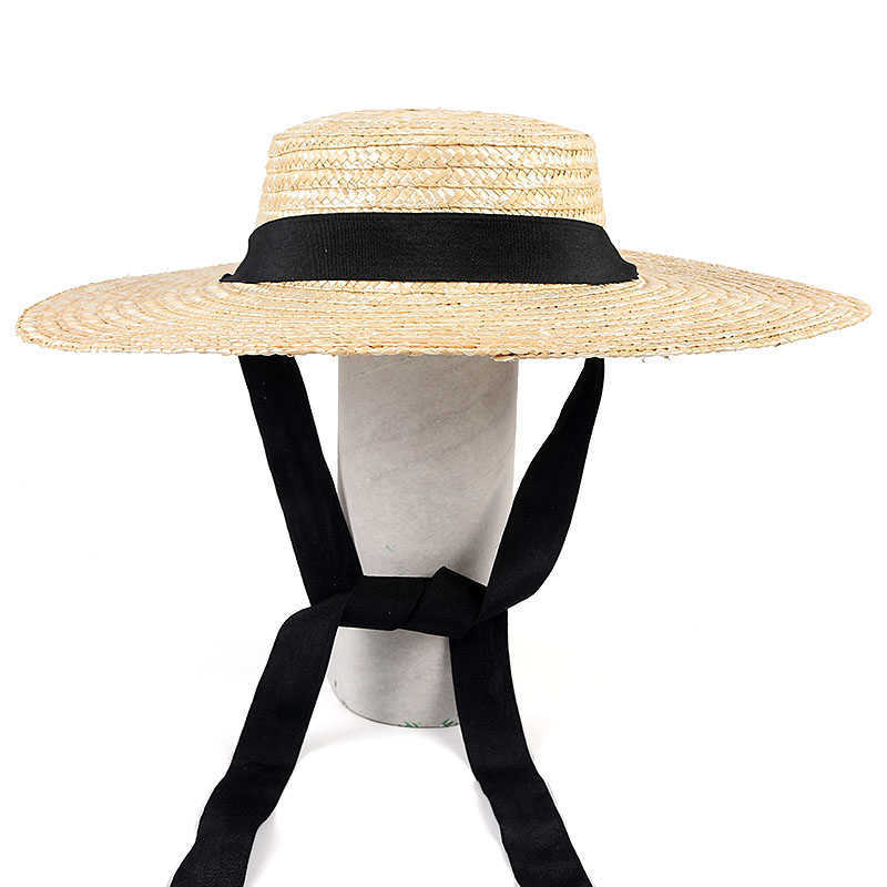 Cappelli a tesa larga Cappello di paglia di grano naturale le donne Estate 2023 Cappello a tesa larga Cappellino da sole da spiaggia da donna Protezione Visiera Sombrero Playa Mujer G230227