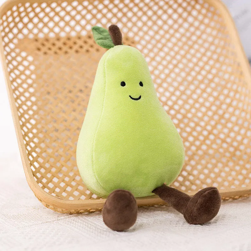 Creative banane en peluche poupées jouets pêche aubergine poire oreiller fruits fête poupée cadeau pour enfants