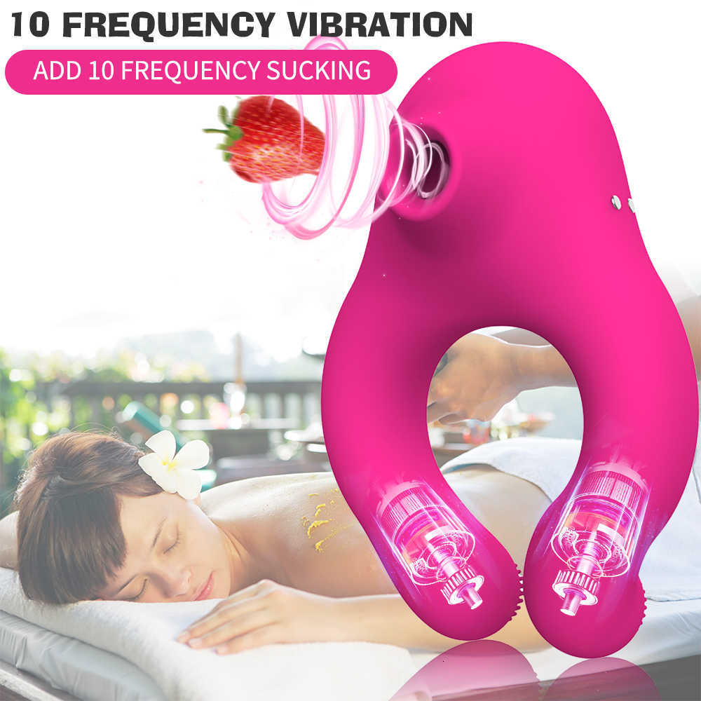 Sucking Clit Stimulator Delayed Ejaculation Cock Ring Clitoral Scrotum Massager Erotic for Couple