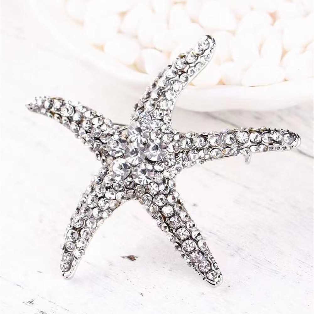 Spille Spille Petto scintillante adatto le donne scintillanti strass fascino stelle marine perni abiti di lusso gioielli regali feste G230529