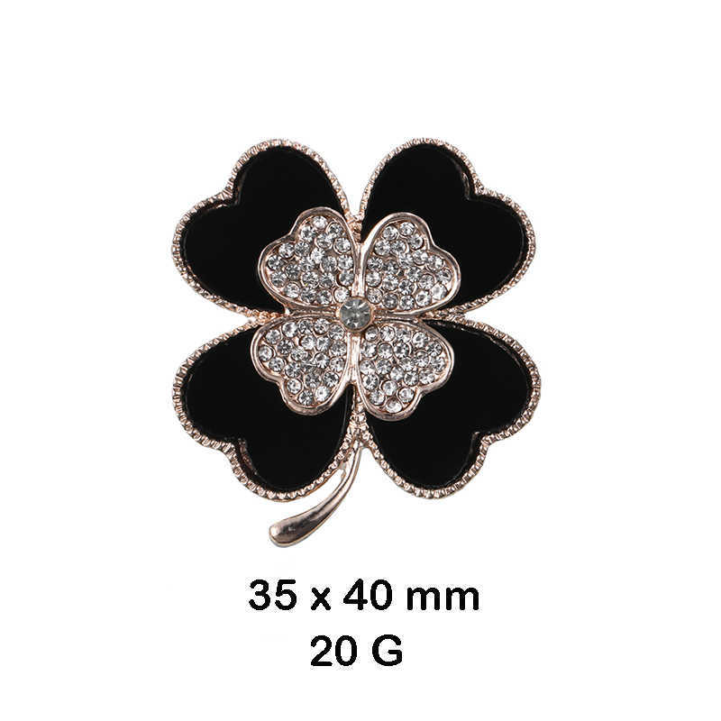 Pins Broches WEIMANJINGDIAN marque vert trèfle irlandais à quatre feuilles porte-bonheur et épinglette bijoux cadeau pour elle ou lui G230529