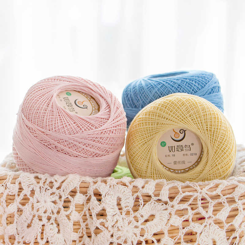 Przędza 50g Ruiyiniao nr 8 Koronki Summer Commodity Crochet Bawełna Ziarno Drobna wełna Hurtowa P230601