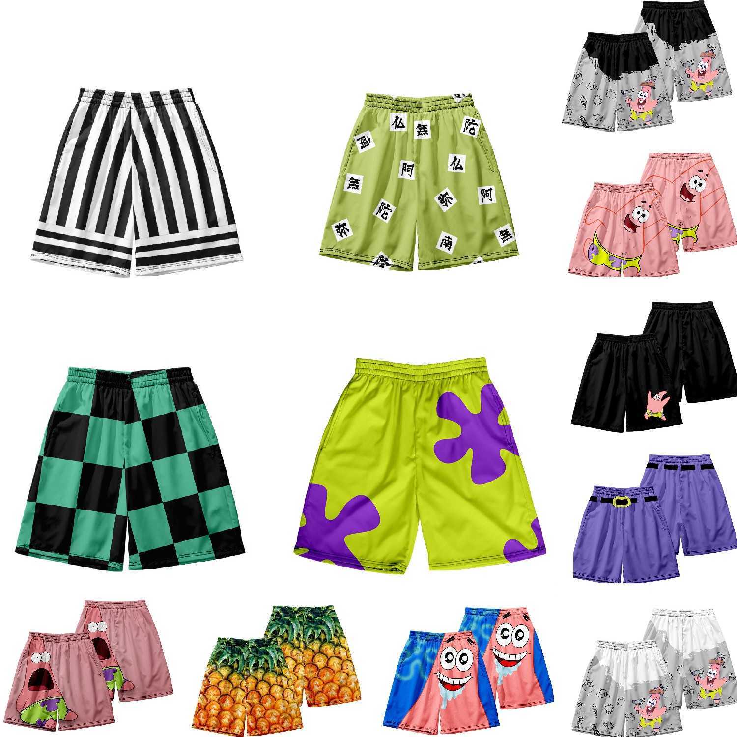 Heiße Sommer-Paar-Shorts, lässige Strandhosen, schnell trocknende Herren-Shorts, bedruckte Shorts aus Polyester WHQ