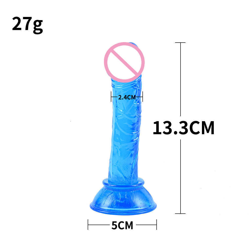 Massager Cheap Good Mini Soft Jelly Dildos Small Artificial Sucker Cup Penis Vagina Anal Plug for Women Masturbator