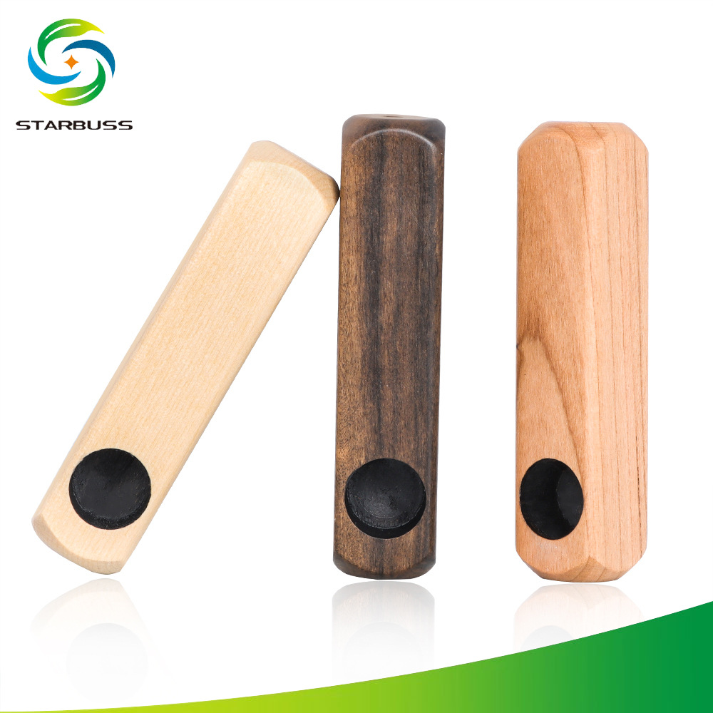Smoking Pipes Integrated wooden pipe with three colors available, new portable smoking set
