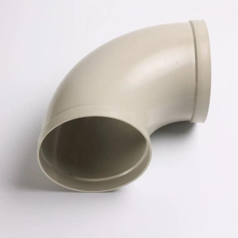 Large diameter PP elbow clamp fitting joint pipe socket type