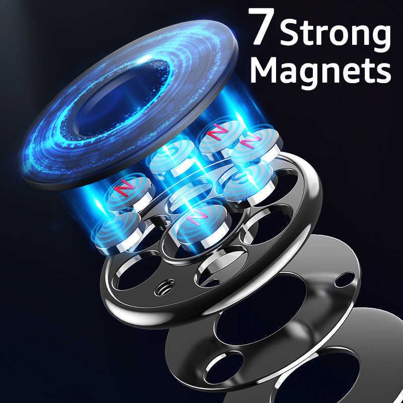 حامل هاتف السيارة المغناطيسي للسيارة Mount Magnet Smartphone Smart Bracket في السيارة لـ iPhone 14 13 12 11 Samsung Xiaomi