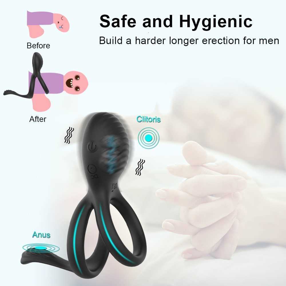 Massager Wireless Pilot Control Zakrodkówka wibrator łechtaczka stymulacja penis Pierścień dla mężczyzn męskie pierścienie kutasa