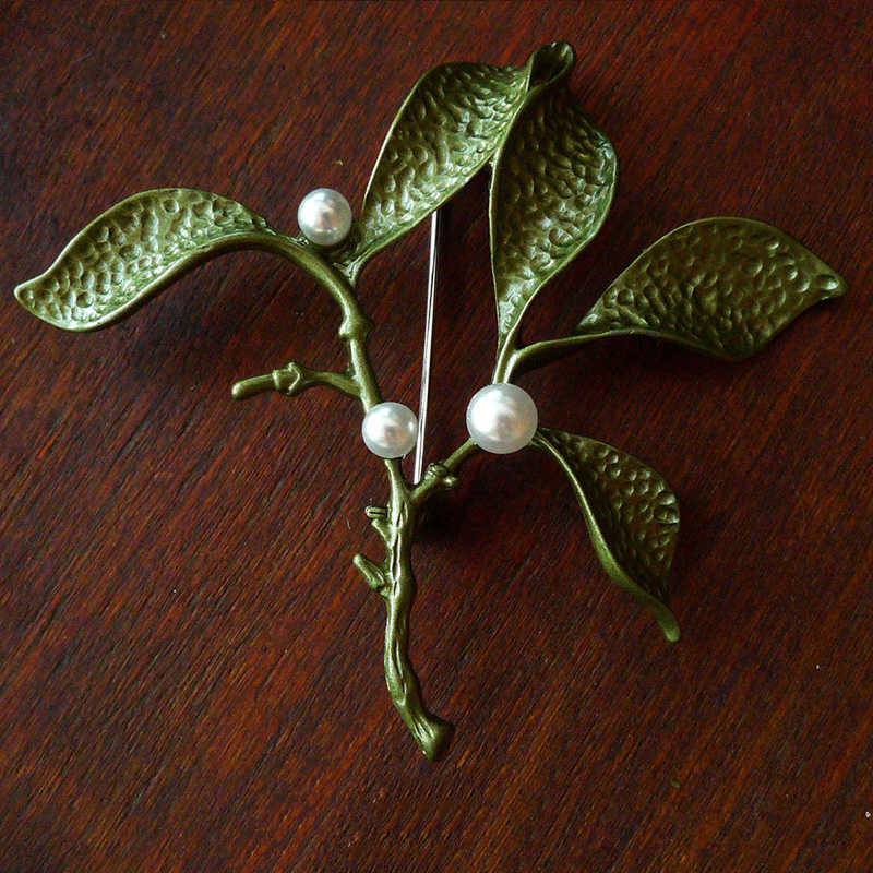 Pins Broches Vintage creatieve plant bladeren parel antieke paleis party kleding accessoires broche sieraden G230529