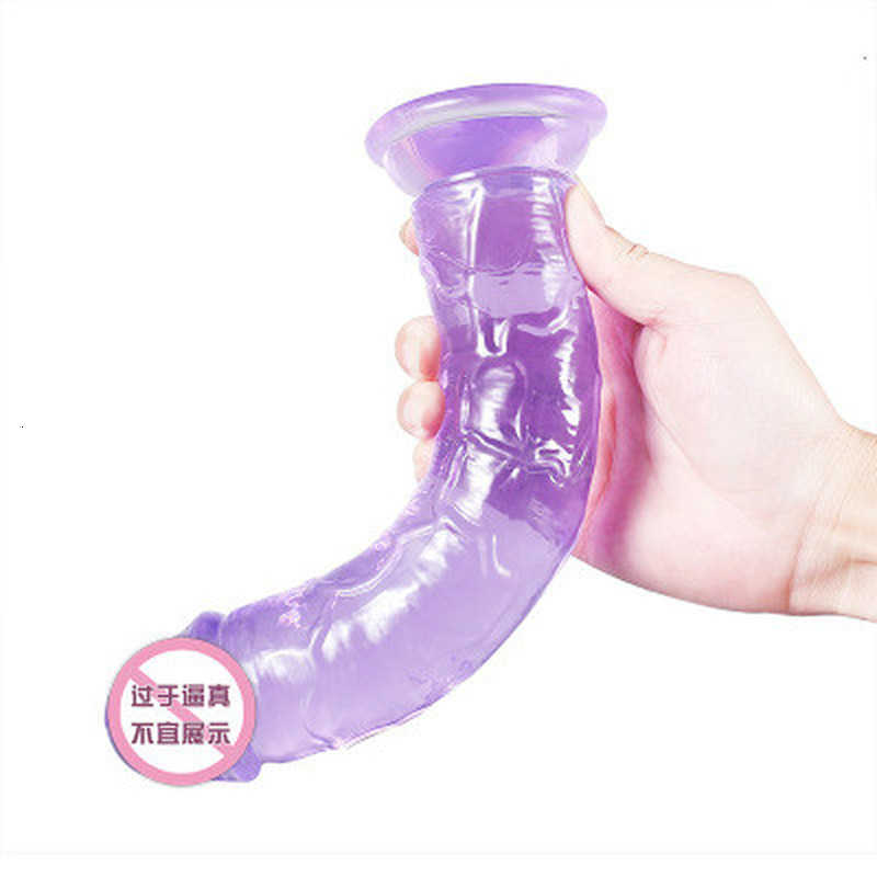 Massager Strong Sug Cup Dildo för vuxen erotisk mjuk gelé anal rumpa plugg realistisk penis g-spot orgasm kvinna