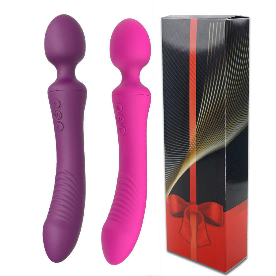 Flxur Krachtige Dildo Vibrator Dual Motor Wand G-spot Av Massager voor Vrouw Clitoris Stimulator Volwassenen Masturbator