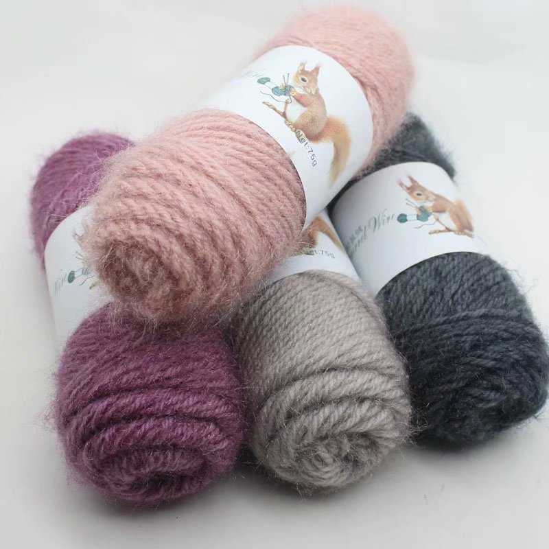 Yarn 75g squirrel hair fine cashmere worsted hand wool thread knitted sweaters scarves and hats plush fluffy yarn P230601