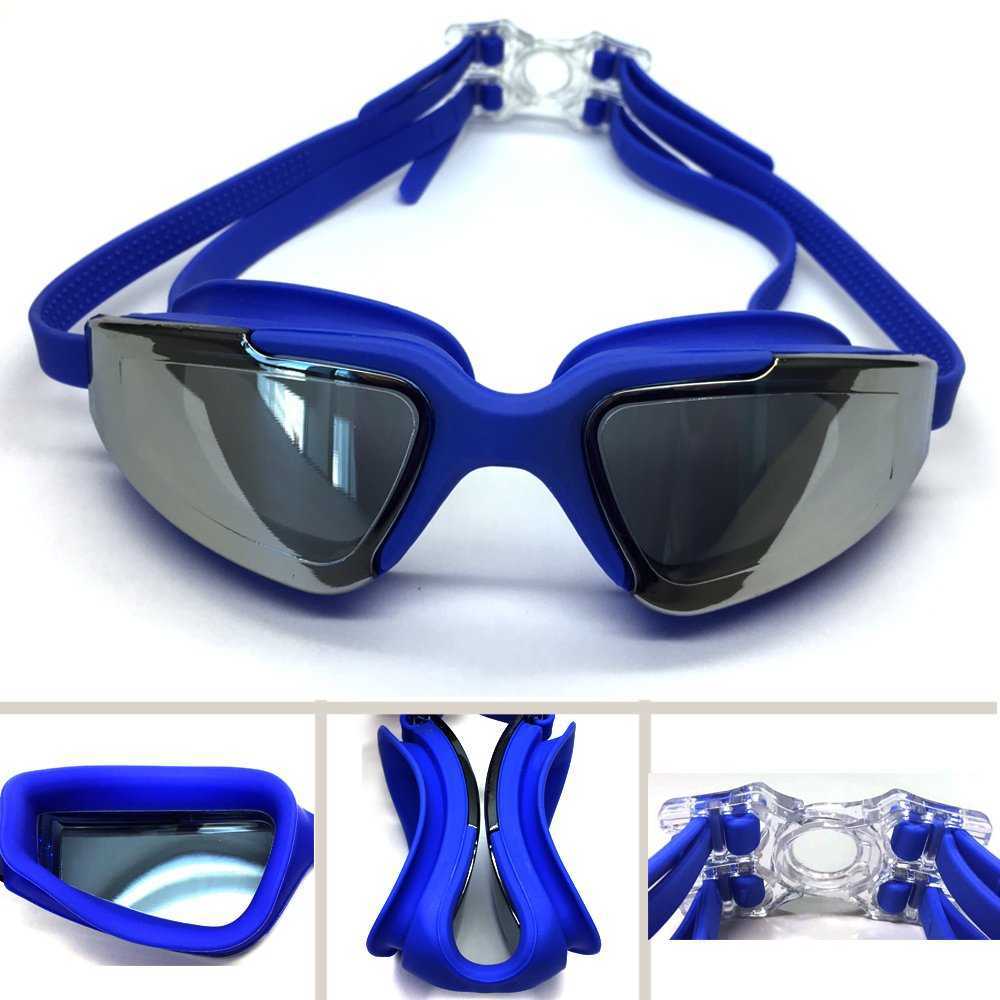 نظارات السباحة قصر النظر للبالغين النساء المراهقات UV حماية مضاد للماء مكافحة الضباب نظارات حمام سباحة p230601