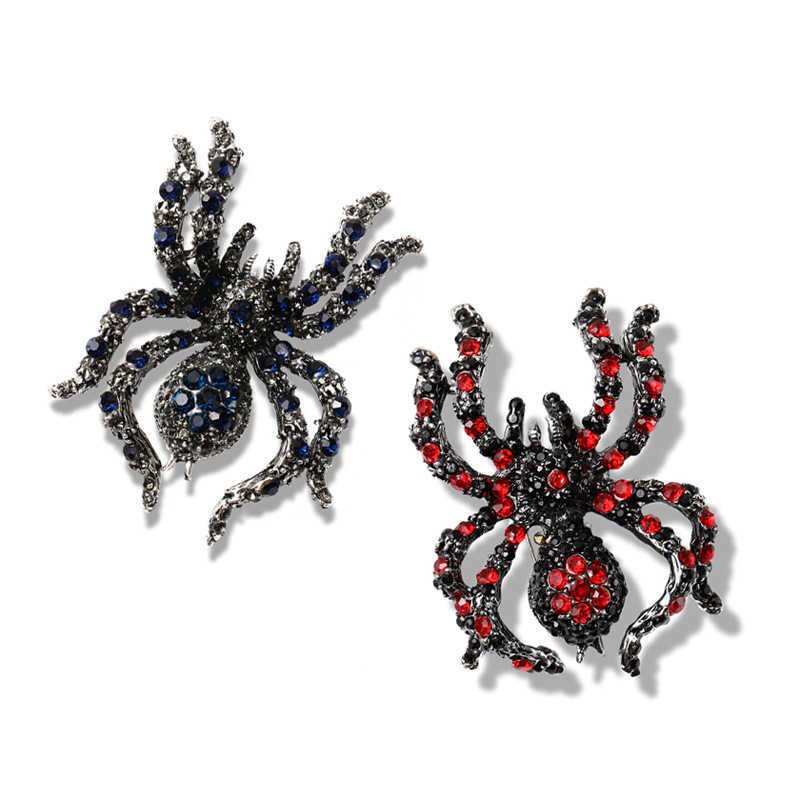 Pins Brooches women's spider crystal pearl Fashion unisex clothing jacket Metal insect badge buckle Party brooch G230529