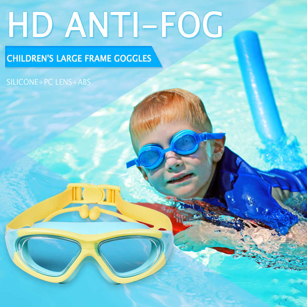 Gafas Gafas de natación al aire libre antivaho suaves para piscina profesional con tapones para los oídos adecuados para niños y niñas de 3 a 12 años P230601