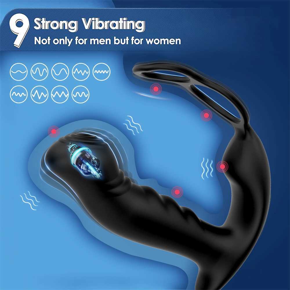 Erkek prostat masajı penis horoz vibratör anal popo fiş testis stimülatörü gecikme boşalma halkası erkekler için