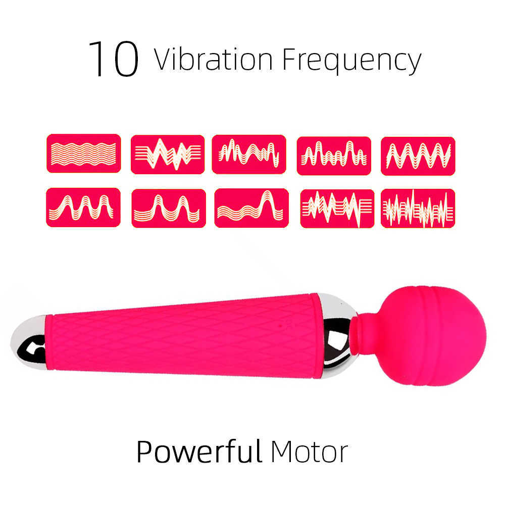 Krachtige orale clit-vibrators USB Charge Av-toverstafvibrator Anale volwassene voor vrouwen Veilige siliconen