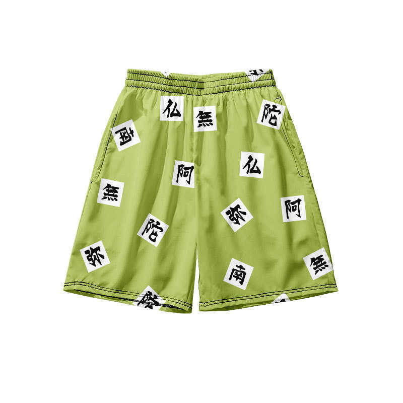 Heiße Sommer-Paar-Shorts, lässige Strandhosen, schnell trocknende Herren-Shorts, bedruckte Shorts aus Polyester WHQ